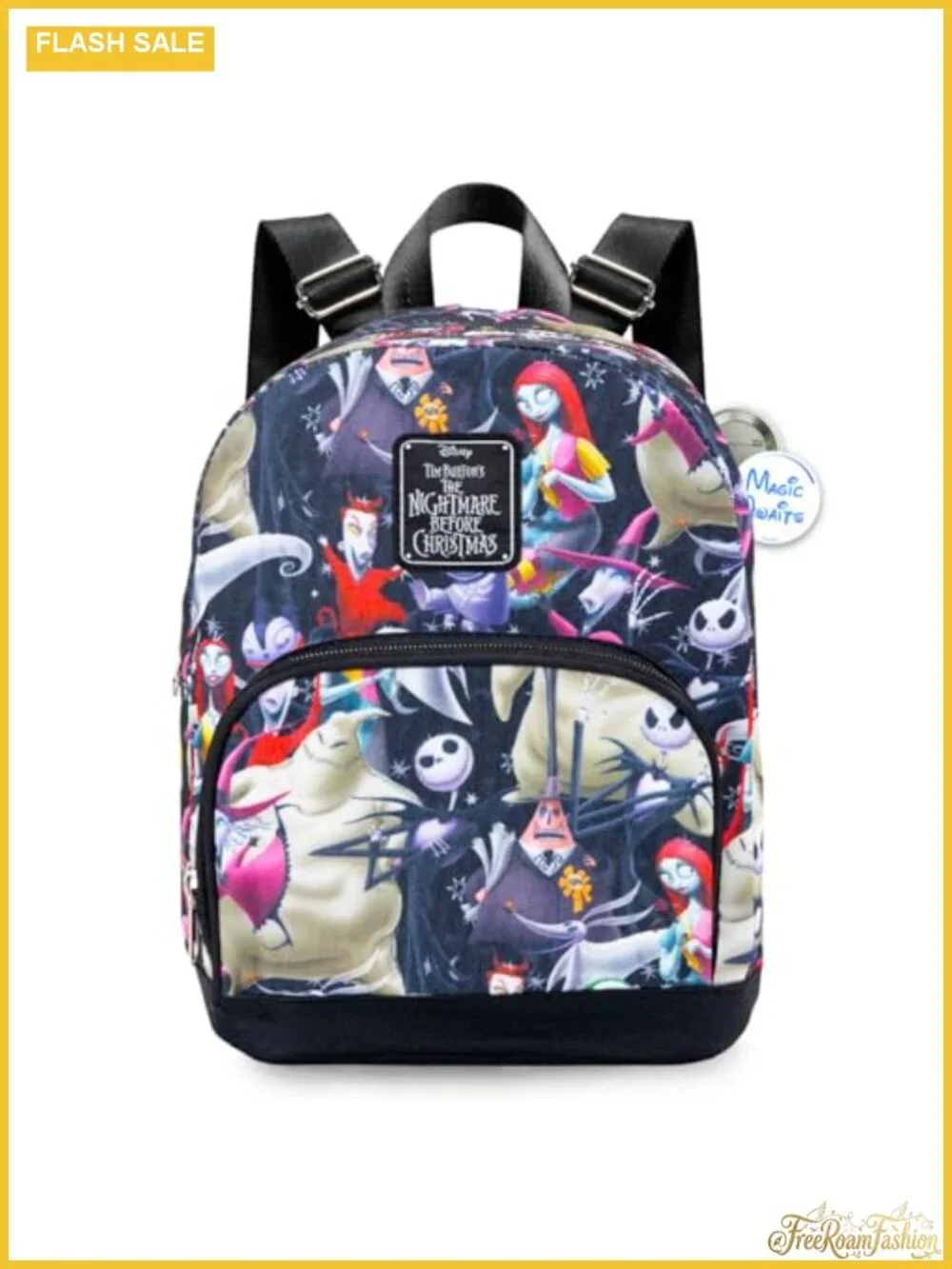 Disney Nightmare Before Christmas Mini Backpack Canvas Purse Shoulder Bag Travel